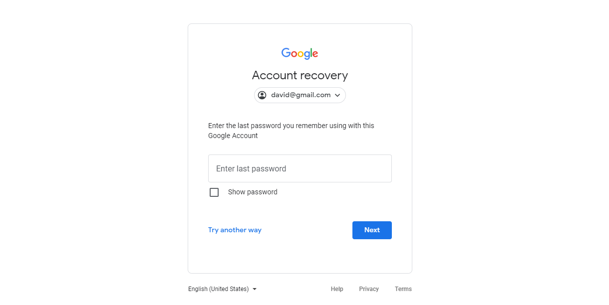 Google Account Recovery