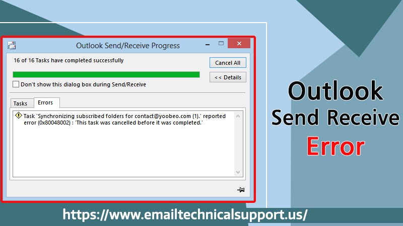 Outlook-send-receive-error