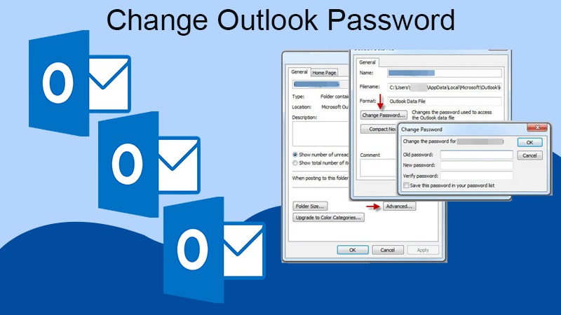 How to change password in Outlook?