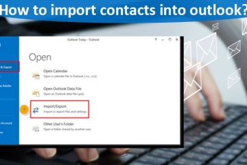 How to import contacts into outlook?