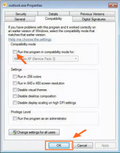 Disable the compatibility reference on MS Outlook