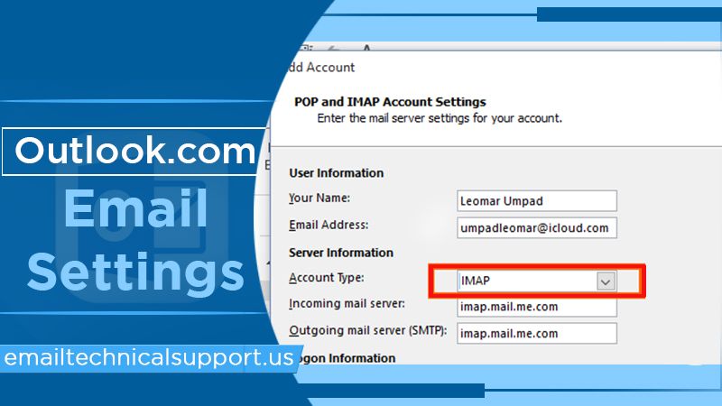 Outlook Email Settings Outlook IMAP SMTP And POP Settings