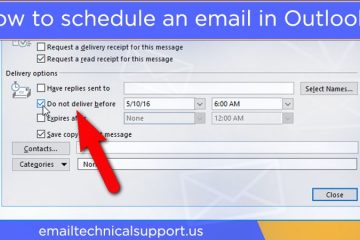 How to schedule an email in Outlook?