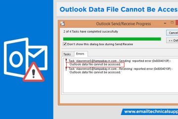 Outlook data file cannot be accessed