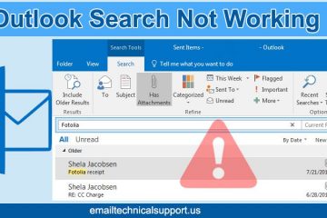 Outlook search not working