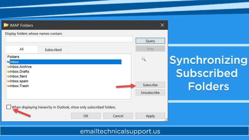 synchronizing subscribed folders