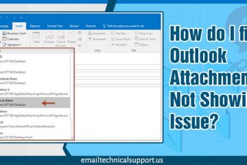 Outlook attachments not showing