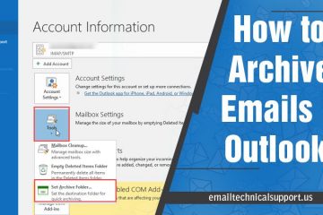 How to archive emails in Outlook