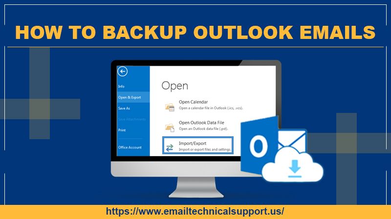 How to backup Outlook email