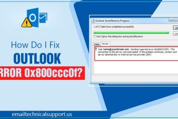 Outlook error 0x800ccc0f