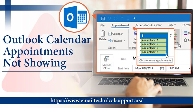 Outlook calendar appointments not showing