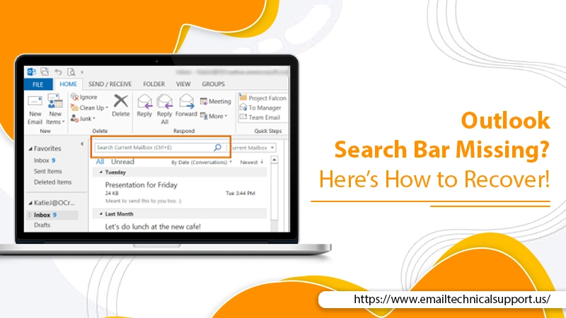 How to Recover Missing Outlook Search Bar?